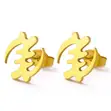 Sculpted Muse Gold Studs - 1