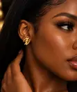 Sculpted Muse Gold Studs - 2