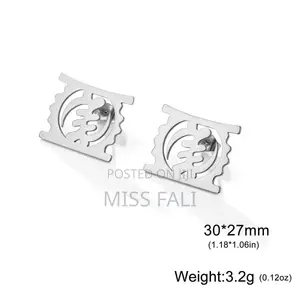 Sculpted Frame Stud Earrings