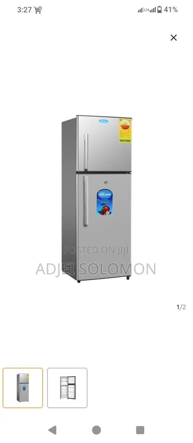 Brand New Delron Fridge and Freezer (190 Litres) - 1