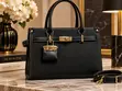Omaya Black Faux Leather Handbag - 2