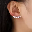 Golden Bloom Ear Climbers - 5