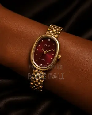 Ruby Grace Watch - Gold Tone Oval Dial