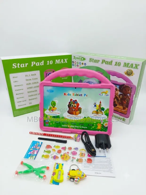 Zynix Star Pad 10 Max 128GB Pink Tablet - 1