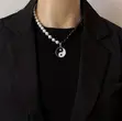 Ying Yang Necklace - Black/White - 1