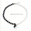 Ying Yang Necklace - Black/White - 3