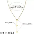 Starlight Drip Necklace - Gold-Tone Tennis Y-Drop - 1