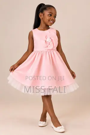Rosette Belle Party Dress - Pink, 6-7 Years
