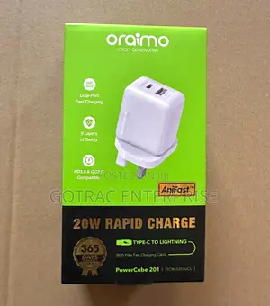 Oraimo 20W Rapid Charger (Type C to Lightning)