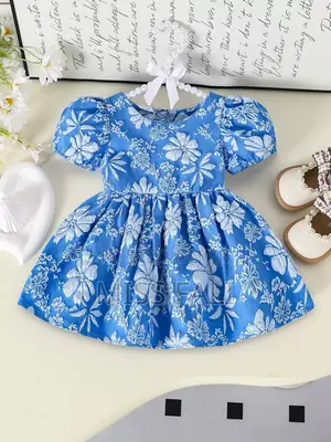 Angel Blue Blossom Baby Dress - 6-9 Months