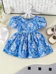 Angel Blue Blossom Baby Dress - 6-9 Months - 1