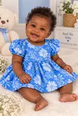 Angel Blue Blossom Baby Dress - 6-9 Months - 3
