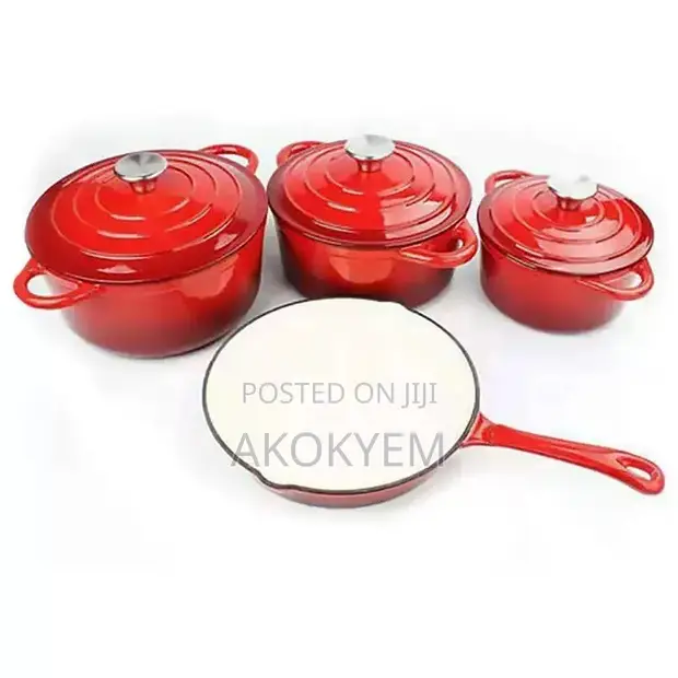 King Cast Iron Cooking Pot Set (7 Pieces) - 1