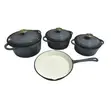 King Cast Iron Cooking Pot Set (7 Pieces) - 2