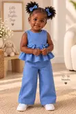 Little Blue Bow Set (12-18 Months) - 2