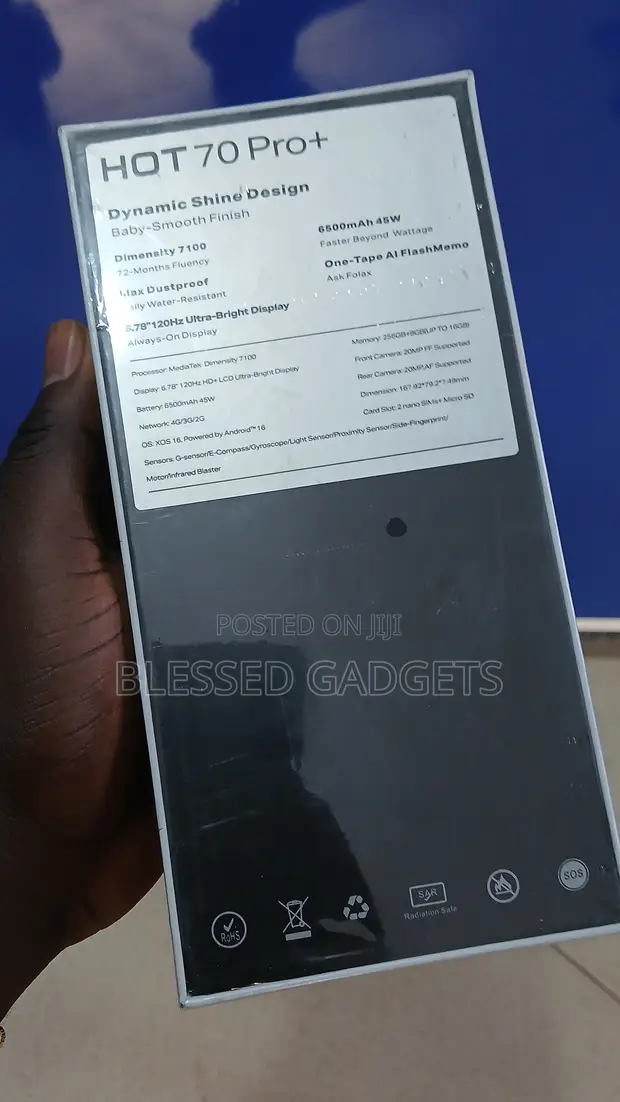 New Infinix Hot 70 Pro 5G+ 256GB Black - 1