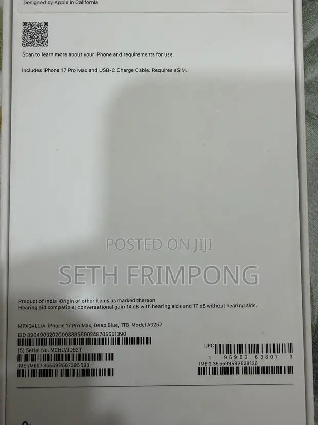 New Apple iPhone 17 Pro Max 1TB Blue - 1