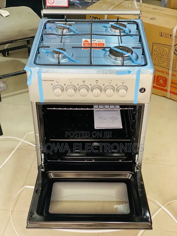 Volcano 50x50cm 4-Burner Gas Cooker with Oven & Grill - 1