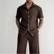Moses Collections Men's Brown Synthetic T-Shirt Dress - 1