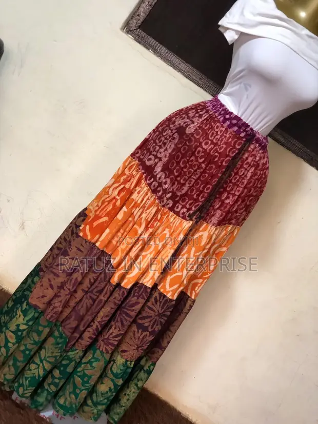 Adire Maxi Skirt - Free Size - 1