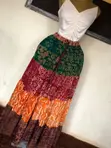 Adire Maxi Skirt - Free Size - 3