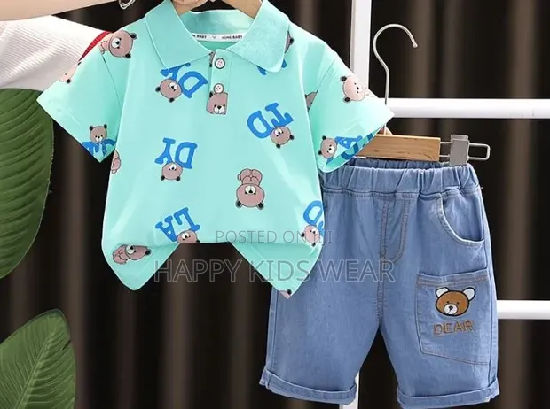 Brand New 2pcs Polo Shirt and Jeans Set - 1