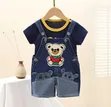 2pcs Pinafore Dress - Denim Jumper for Babies - 3