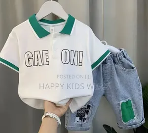 2pc Children's Polo Shirt and Jeans
