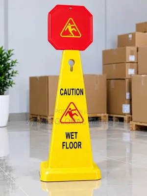 4-Sided Wet Floor Cleaning Sign
