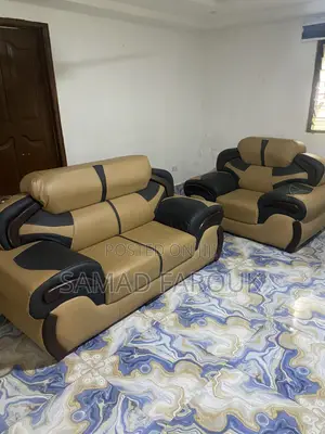 Royal Comfort Brown Leather Sofa Set with Bed Frame