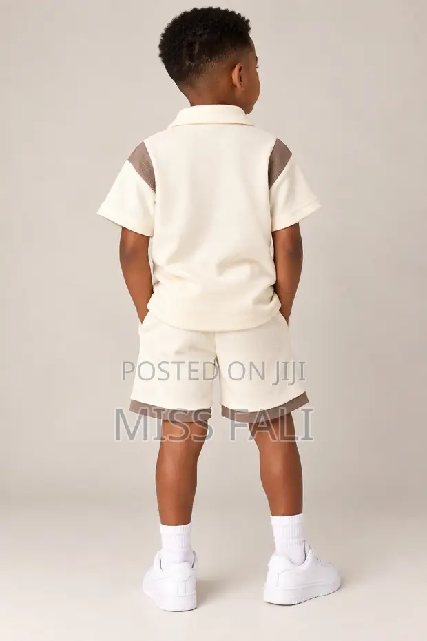 Boys Cream & Cocoa Polo Set (4-5 Years) - 1