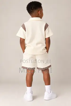 Boys Cream & Cocoa Polo Set (4-5 Years)