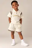 Boys Cream & Cocoa Polo Set (4-5 Years) - 2