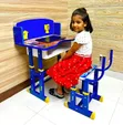 Adjustable Kids Study Table and Chair Set - 1