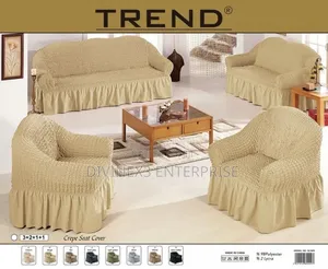 Stretchable Elastic Sofa Cover Set with Ruffled Skirt