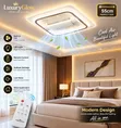 Modern 55cm Ceiling Fan Light with Remote - 1