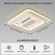 Modern 55cm Ceiling Fan Light with Remote - 2