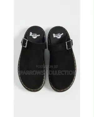 Dr. Martens Zebzag Suede Mules - Black