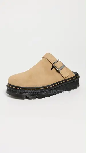 Dr. Martens Zebzag Suede Mules - Savannah Tan