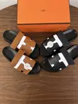 Hermès Chypre Style Black Leather Slippers - 2