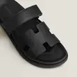 Hermès Chypre Style Black Leather Slippers - 4