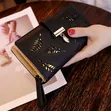 AAKS Ladies Leather Purse - Black - 2