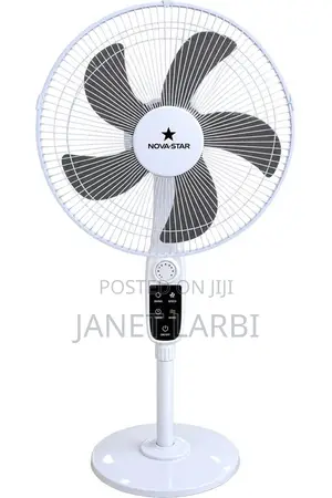 Solar Standing Fan with Battery Backup