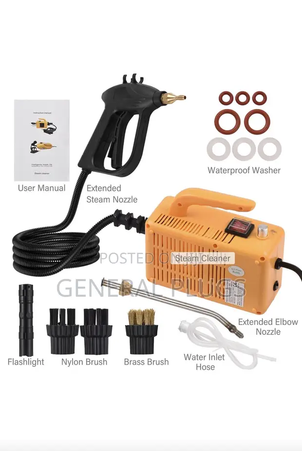 High-Temperature Car Steam Cleaner for Cars, Kitchen, AC, Windows - 1