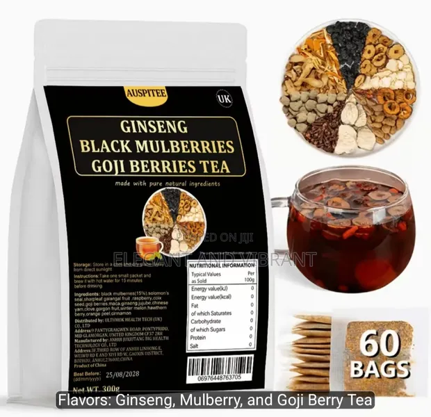 Ginseng, Mulberry & Goji Berry Tea - 60 Packets - 1