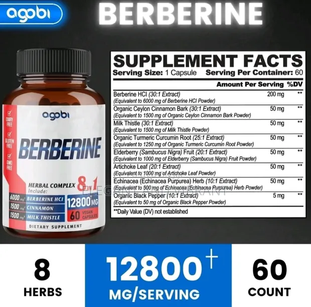 Berberine with Ceylon Cinnamon 6000mg 120 Caps - 1