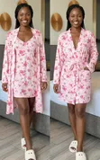 Pink Floral 3-in-1 Nightwear Set - 1