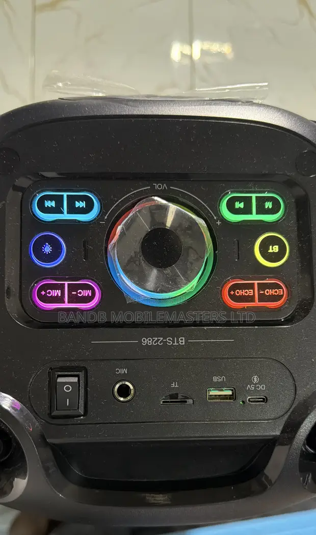 Brodu BTS-2286 Karaoke Speaker 6.5” with Wireless Microphone & RGB Lights - 1