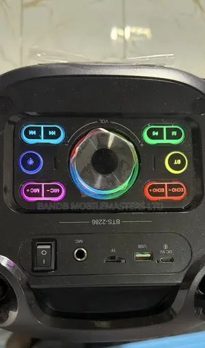 Brodu BTS-2286 Karaoke Speaker 6.5” with Wireless Microphone & RGB Lights
