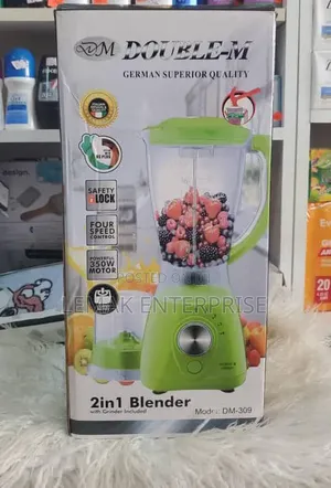 Double M 2-in-1 Blender with Grinder (350W, 1.5L)